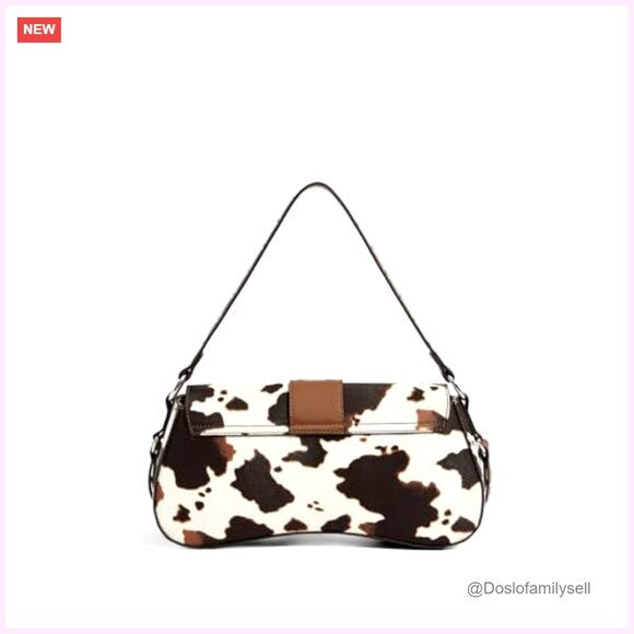 PU Leather Hobo Shoulder Bag Clutch Purse Y2K Gothic Punk Style - Picture 3 of 6